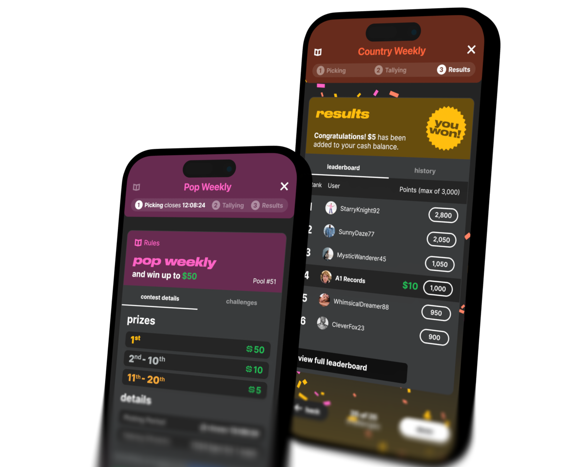Song Picks app screenshot